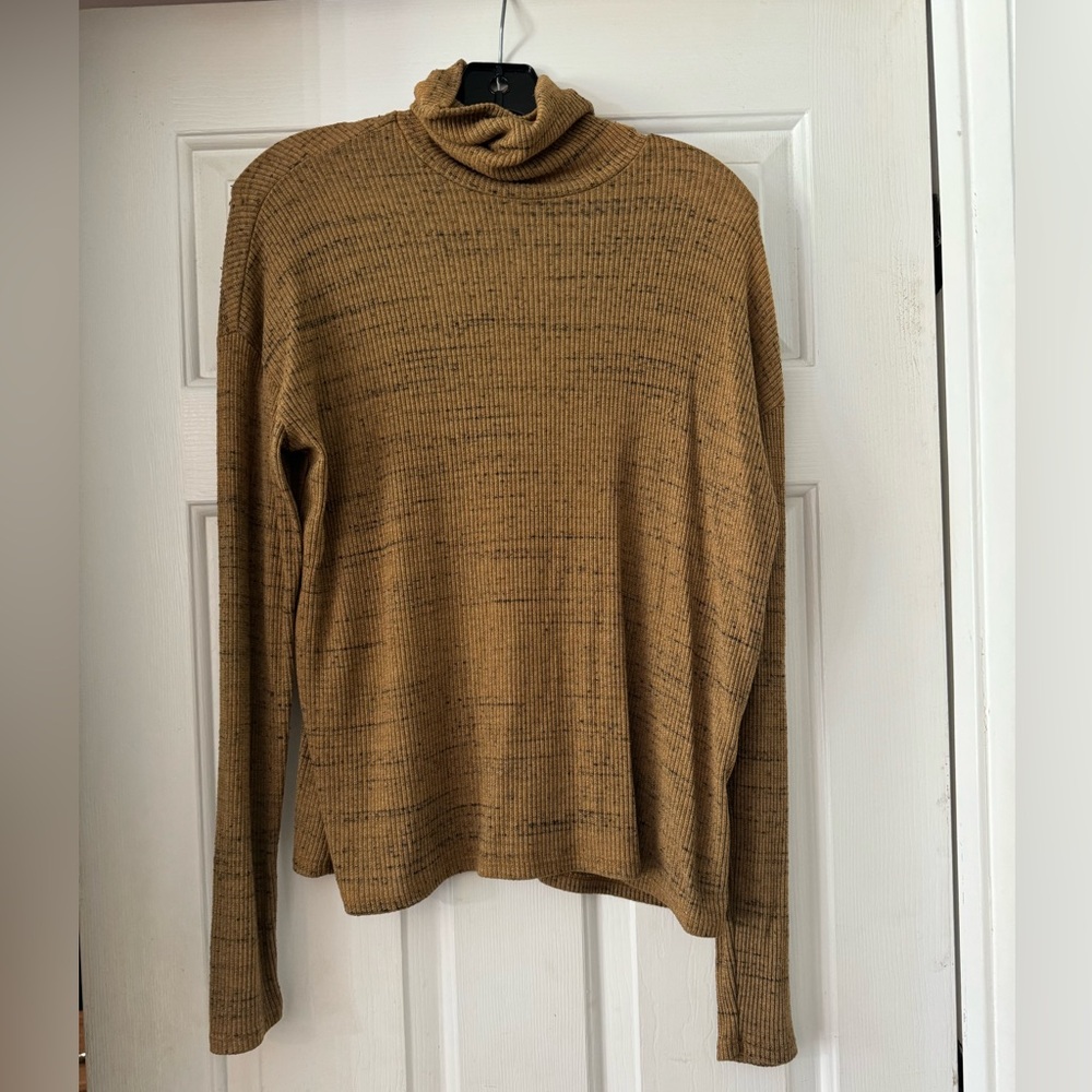 Brown Long Sleeve Turtle Neck